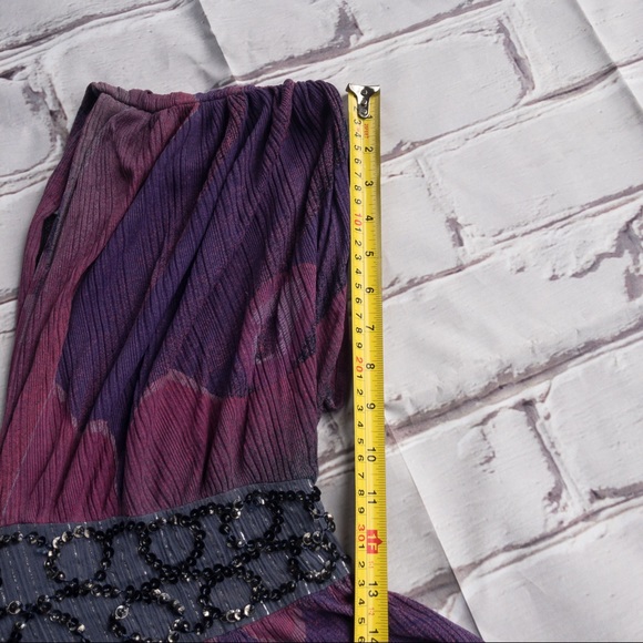 FREE PEOPLE Women's Small 100% Modal Purple/Pink Gray Top with Waist Detail - Picture 12 of 15